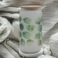 thumbnail image 3 of Floral Mostera Beer Can glass | Boho Coffee Glass | 16 oz Libbey, 3 of 5