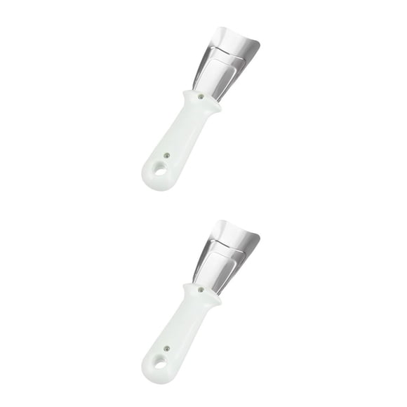 Wosthever Pala de descongelación Congelador de acero inoxidable Raspador de hielo Antideslizante Multifunción Accesorios útiles para el hogar Verde 2Conjunto
