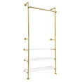 thumbnail image 6 of CNCEST 3 Shelfs Freestanding Garment Rack Gold Metal Clothes Display Stand Golden, 6 of 9