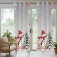 thumbnail image 5 of Outdoor Curtains for Patio Waterproof, Gray Snowman Christmas Outdoor Privacy Panels Grommet, Xmas Tree Coastal Snowflake Starfish Blackout Outside Curtains for Porch/Cabana 54"x84", 2 Panels, 5 of 8