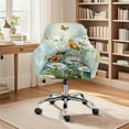 thumbnail image 3 of FOR U DESIGNS Daisy Butterfly Print Dining Chair Slipcovers Washable Office Chair Slipcovers Mid-Back Office Desk Chairs Protector Sofa Chairs Cover Home Decor Accessories, 3 of 8