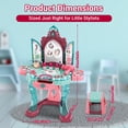 thumbnail image 2 of Mesa de tocador para niñas pequeñas OLEOCA con luces, sonido y espejo, 2 of 6