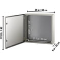 thumbnail image 4 of KFFKFF NEMA Encasement, 24x24x8'' NEMA 4X Electric Metal Housing, IP66 Rated for Resistance to Water & Dust, Appropriate for Exterior & Interior Applications, Comes with Installation Plate, 4 of 9