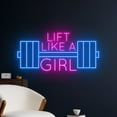 thumbnail image 5 of Handmadetneonsign Lift Like A Girl Neon Sign, Dumbbell LED Sign, Barbell Neon Light, Weightlifting, 5 of 5