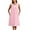 Pink, variant on FEREMO Sleeveless Nightgowns for Women 100%Cotton V Neck Sleepwear
