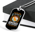 thumbnail image 3 of Dogs Live For The Day Necklace Stainless Steel or 18k Gold Dog Tag 24" Chain, 3 of 8