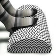 thumbnail image 3 of Herringbone Foot Rest, Zigzag Wavy Stripes Designed in Modern Style Lattice Pattern, Non-Slip Backing Adjustable Ergonomic Memory Foam Leg Support for Office, Off White Charcoal Grey, by Ambesonne, 3 of 5