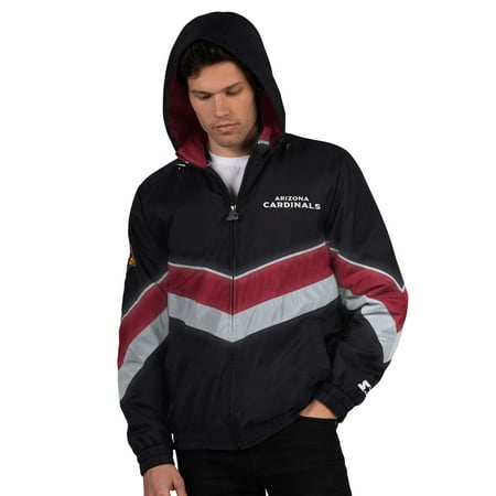 Men s Starter Black/Cardinal Arizona Cardinals Thursday Night Gridiron Full-Zip Jacket