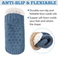 thumbnail image 3 of Bocaoying 2 Pairs Unisex Fluffy Fuzzy Warm Slipper Socks for Men Women, Thick Fleece Lined Non-Slip Socks with Grip Indoor Floor, 3 of 8