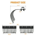 thumbnail image 2 of Danolapsi 60 Inch Landscape Rake for ATV/UTV, Heavy Duty Steel Rock Rake with 20 Removable Tines, U-Bolt Mount, Fits 2 Inch Receivers, Sectional Rake for Lawn, Garden, Yard, Farm, Field, 2 of 7