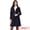 Deep Blue, variant on DARING DIVA Women's Double Breasted Trench Long Winter Pea Coat with Belt XS Black