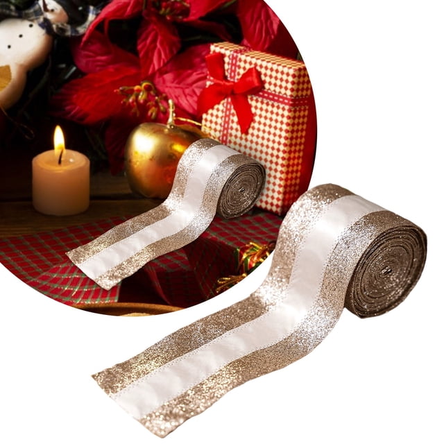 Festive Holiday Ribbon for Elegant Wrapping and DIY Bow Making Projects with Quality Materials