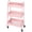 Pink, variant on CONCETTA 38" 3-Tier Portable Utility Cart With Wheels, Metal Heavy Duty Cart with 120lbs Capacity, Suitable for Home, Office, Bathroom & Storage, Black