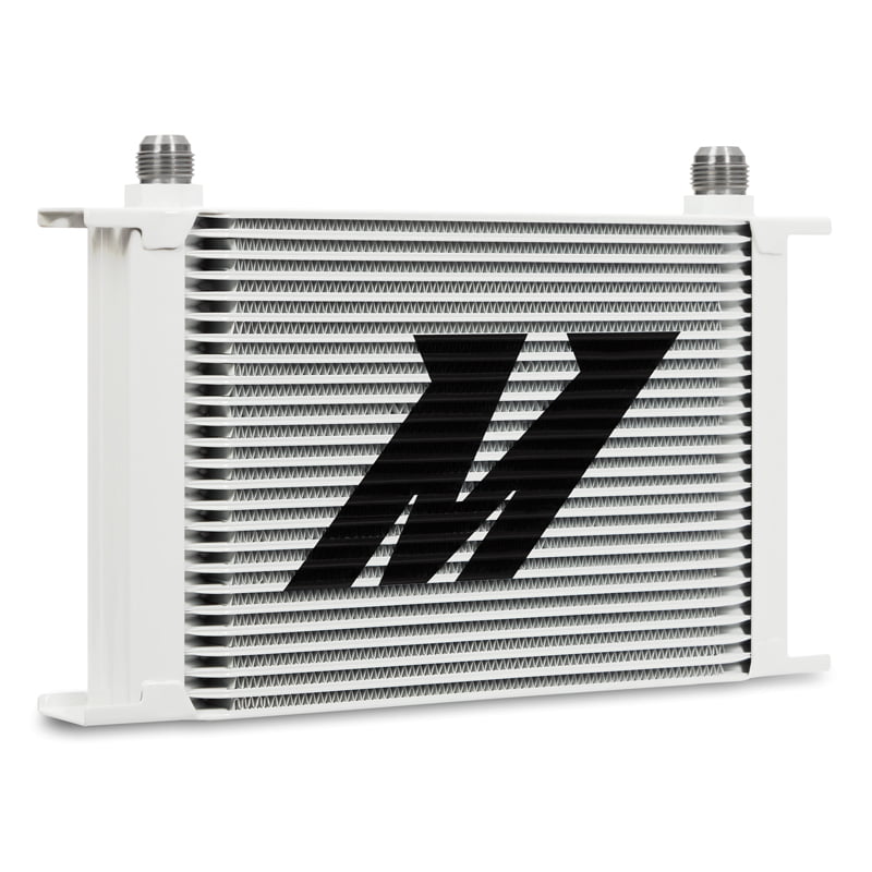 White Mishimoto MMOC-25WT Universal 25 Row Oil Cooler 