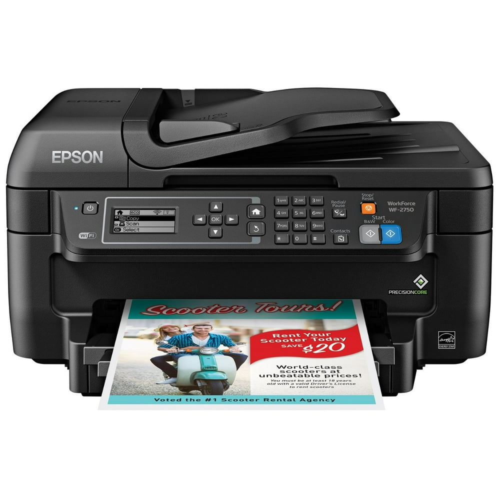Refurbished Epson WF2750 WorkForce All-in-One Wireless Color Printer