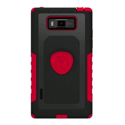 Trident - Étui de Série Aegis pour Téléphones Cellulaires LG Splendor/US730 - Rouge