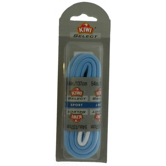 Par de cordones para zapatos KIWI Select Sport, ovalados, azul Carolina, 137 cm