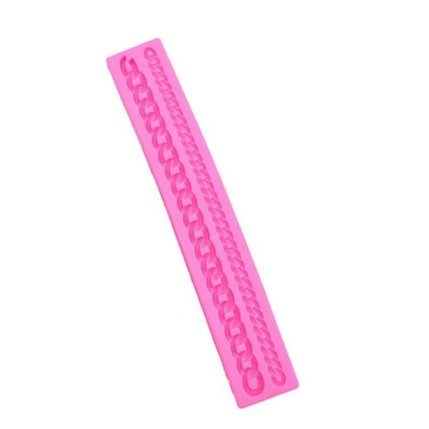 Cateissary Molde de silicona para pastel cadena Fondant Cupcakes molde galletas para hornear moldes DIY gelatina Mousse resistente al calor Herramientas y accesorios para hornear