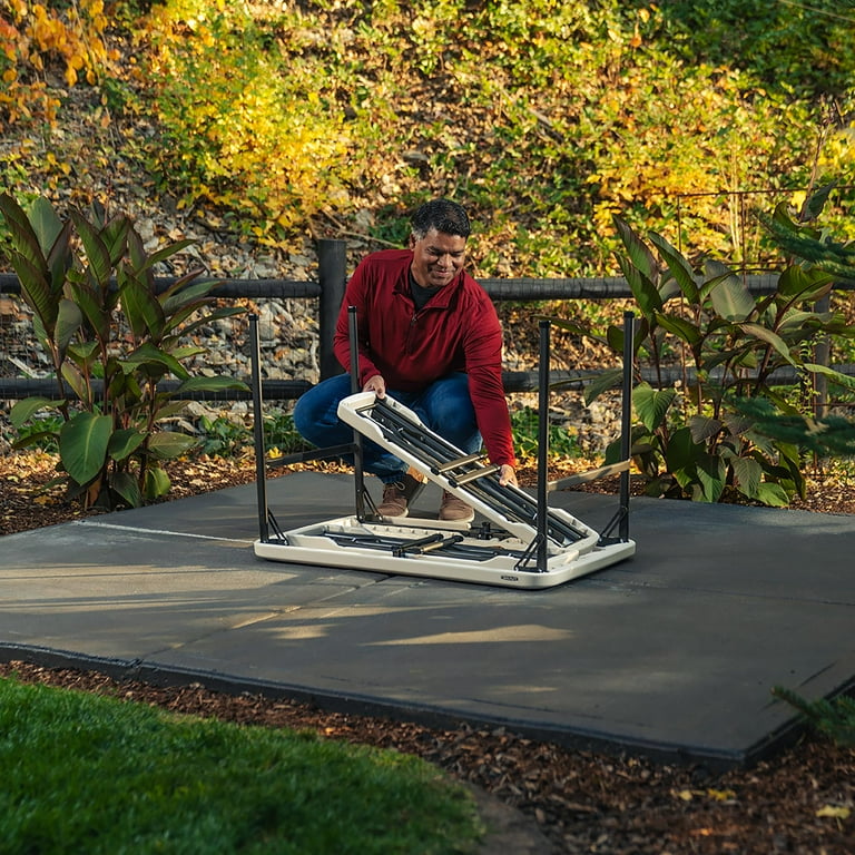 Lifetime Folding Polyethylene Picnic Table with Benches, 80373