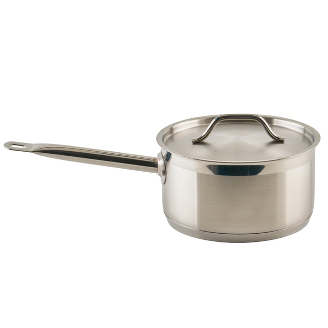 Cazo Winco de acero inoxidable resistente de 3,5 cuartos