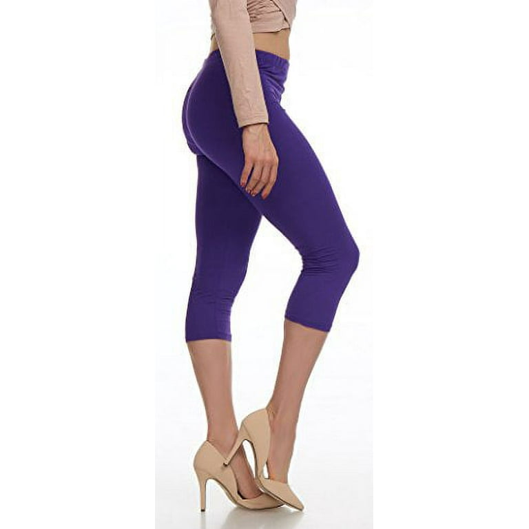LMB Capri Leggings for Women Buttery Soft Polyester Fabric, New Khaki, XS -  L