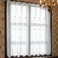 thumbnail image 6 of Horplkj 29X24 Inch White Short Curtains, Light Filtering Voile Drapes for Small Kitchen, Bathroom, room (1 Panel), 6 of 7