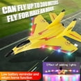 thumbnail image 2 of Avión teledirigido de 2,4 G con motor de alta velocidad de 2 canales para regalo de Navidad. Amarillo 2 Baterías, 2 of 9