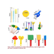thumbnail image 2 of "Juego De Brochas De Pintura Lavable Para Niños, 30 Piezas multicolor ", 2 of 5