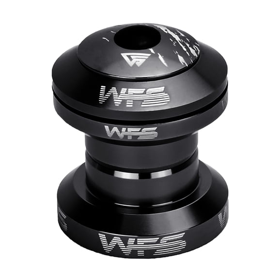 WFS NV.28 1 Inch CNC Alloy Threadless Headset with Top Cap , Black, HS02ZQLBK
