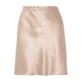 thumbnail image 1 of toraway Skirt Jupes Rouges pour Femmes Jupes d'Été Décontractées Taille Haute à Volants en Satin de Soie TG, 1 of 4