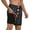Black, variant on Men's America Thin Blue Line Flag Swim Trunks with Compression Liner Bathing Suit Swimwear
