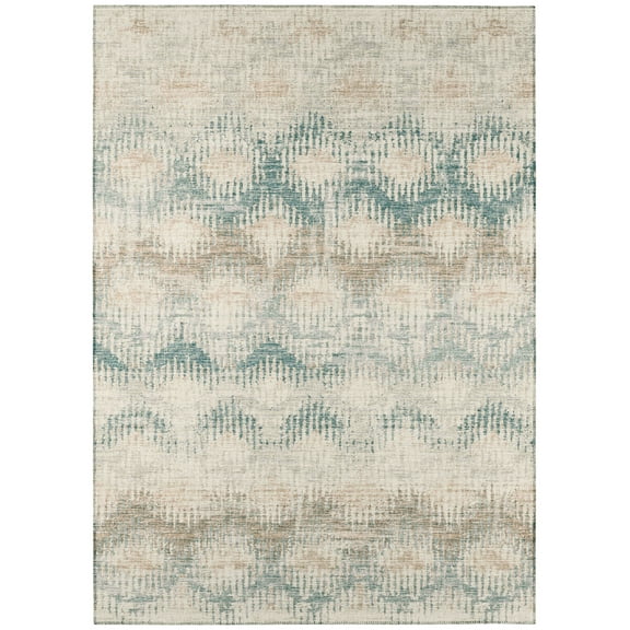 Addison Rugs Indoor/ Outdoor Addison Bravado Modern Chevron Washable Area Rug 8' x 10' - Linen