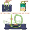 thumbnail image 5 of XYX Case for iPad Air 3 10.5 Inch 2019/iPad Pro 10.5 Inch 2017, 360 Degree Rotating Hand Grip Shockproof Cover with Shoulder Strap, NavyBlue Lime, 5 of 7