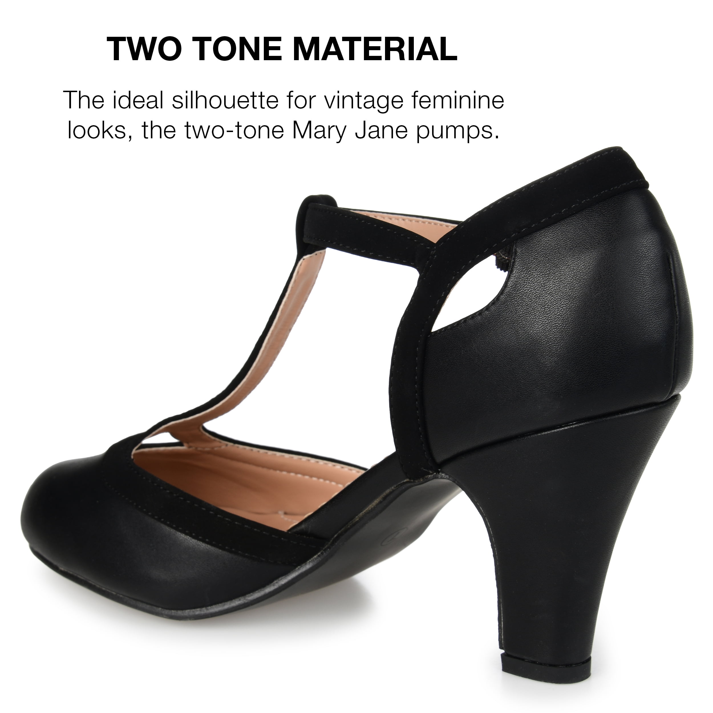 Journee Collection Womens Olina Round Toe High Block Heel Pumps