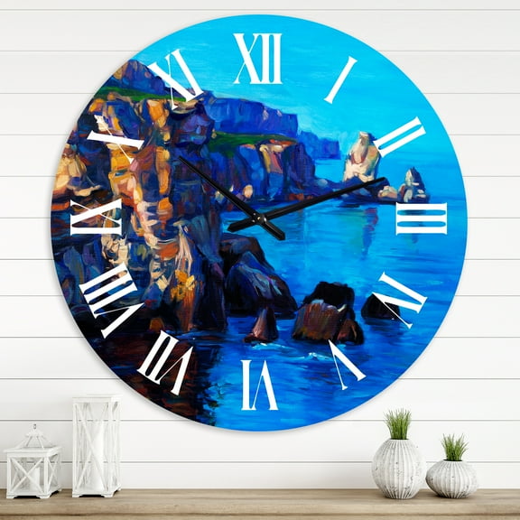 Designart 1 in Coastal Wall Clock