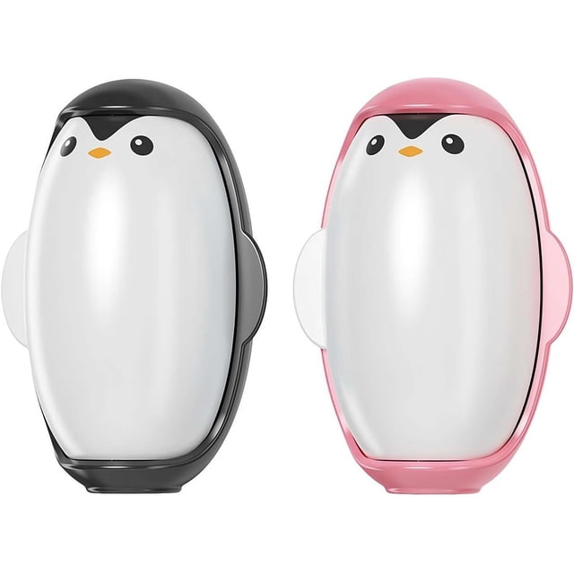 2 Pcs Mini Rouleau Anti-Peluches, Forme de Pingouin Rouleau Anti-Peluches Réutilisable, Rouleau Anti-Peluches Lavable, Mini Rouleau Anti-Peluches Taille Voyage, Détacheur Portable pour Vêtements, Meubles, Poils de Chien Chat