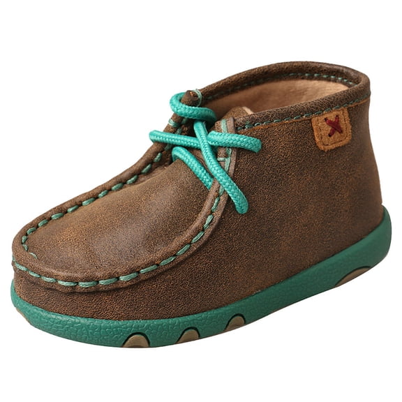 Twisted X Boots Boys Infant Driving Mocs - Bomber/Turq 8 Turquoise