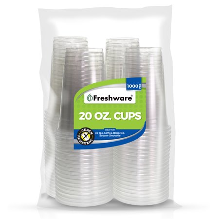 Freshware Plastic Cups (20 oz. [1000-PCS])