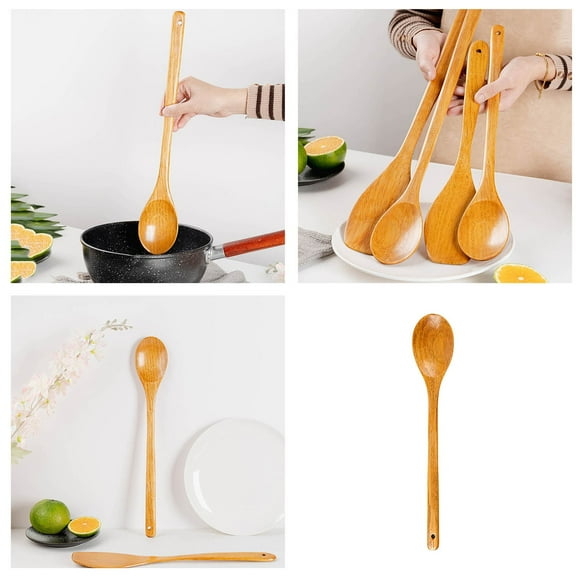 Extra Long 165 Inch Wooden Spoon Kitchen Utensil for Cooking Stirring and Serving Durable Tool