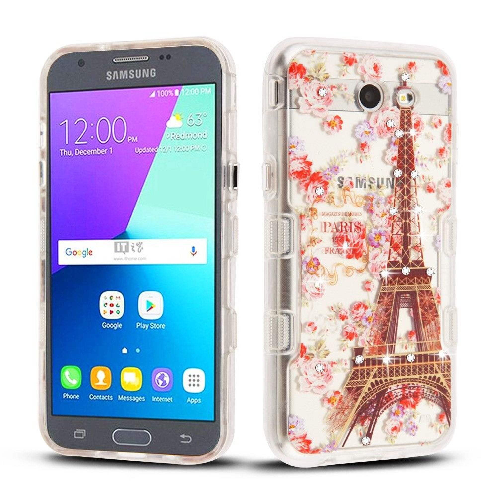 Insten Tuff Panoview Paris Case For Samsung Galaxy Amp Prime 2 Express Prime 2 J3 17 J3 Eclipse J3 Emerge J3 Luna Pro J3 Mission J3 Prime Sol 2 Walmart Com Walmart Com