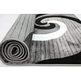 thumbnail image 4 of GLORY RUGS Modern Area Rug Swirls Carpet Bedroom Living Room Contemporary Dining Accent Sevilla Collection 4817 (4x6, Grey Black), 4 of 5