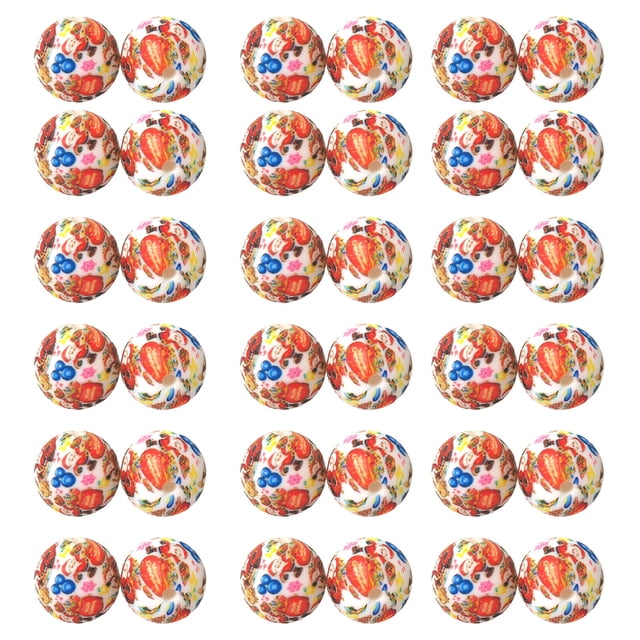 Cuentas de silicona de 15 mm, 40 piezas de cuentas de silicona redondas para llaveros, manualidades, pulseras, collares, cordones