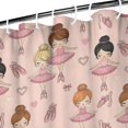 thumbnail image 3 of Pink Ballerina Pattern Shower Curtain 36"x72" ,Bathroom Decorative Shower Curtains Set with 12 Hooks,Modern Waterproof Washable Shower Curtain, 3 of 6