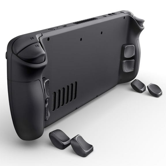 eXtremeRate Interchangeable Back Shell for Steam Deck LCD/OLED - w/ 4 Programmable Buttons & 2 Height Options (Black)