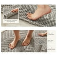 thumbnail image 4 of BULULOM Bath Rugs,Upgraded Waffle Bath Mat,Super Absorbent Boho Bath Rug Non Slip Bath Rugs,Machine Washable Rugs, Rubber Backed Shower Matt, Ultra Soft,Gray,18" x 30", 4 of 10