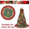 thumbnail image 4 of Merry Christmas Tree Skirt Mini Lace-up Gingerbread Man Candy Artificial Xmas Small Tree Skirt, Red Green Home Decoration Party (dvd,36inch), 4 of 6