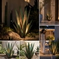 thumbnail image 6 of Solar Lights Outdoor Waterproof, 1.8ft Metal Artificial Agave Plant Solar Garden Lights, for Pathway Walkway Yard Lawn Decorative Landscape Lighting, Warm White (Green), 6 of 8