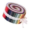 thumbnail image 1 of Bandes de Tissu en Coton Retroussables Rouleaux de Gelée Courtepointe Tissu d'Artisanat Option1 D 36 Pcs, 1 of 9