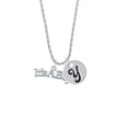 thumbnail image 2 of Delight Jewelry Silvertone Large ''It's a Boy'' Silvertone Script Initial Disc - Y - Charm Necklace, 20"+3", 2 of 4