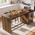 thumbnail image 2 of Finmind 78.74 Inch Kitchen Island with 2 Shelves, Island Table with Extra Large Countertop, Counter Height Table for 8-10, 2 of 10